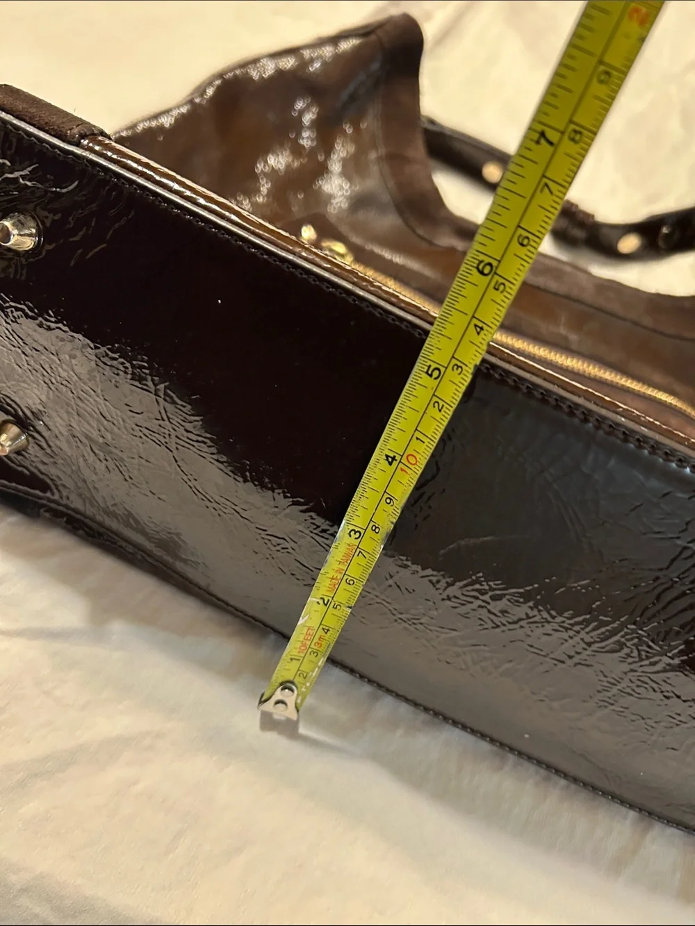 Anya Hindmarch Dark Brown Leather Messenger Shoulder Bag